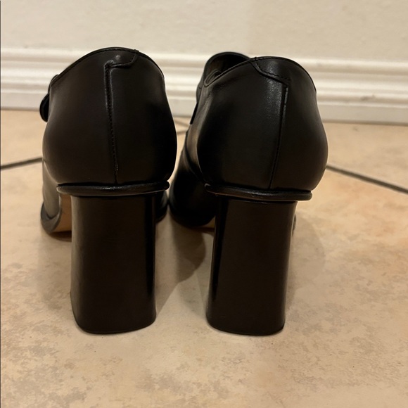 MARE Maryjane Italian Leather Peep Toe Block Heel - Picture 9 of 11